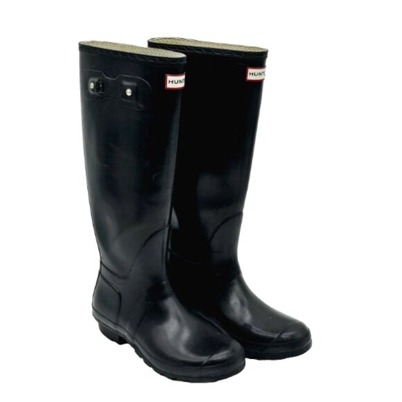 Hunter Shoes - Hunter Original Gloss Tall Rain Boots Womens 9 Mens 8 Black Waterproof Outdoor